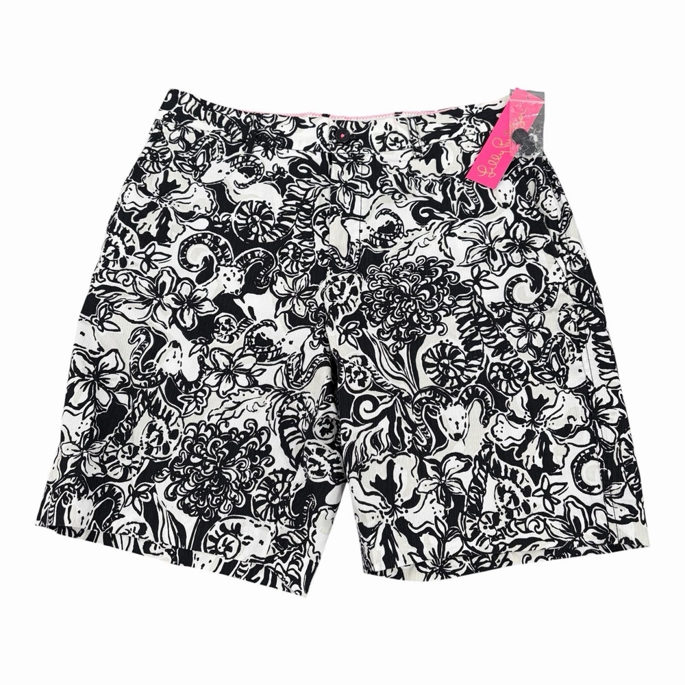 Lilly Pulitzer Mens Beaumont "Onyx With A Twist" Floral Ram 9" Shorts Size 34